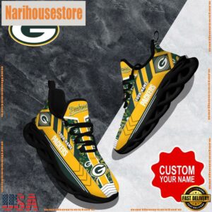 NFL Max Soul Shoes, Green Bay Packers Clunky Shoes Logo Custom Name Nfl