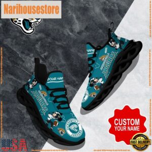 NFL Max Soul Shoes, Jacksonville Jaguars Clunky Shoes Custom Name For Fans Christmas