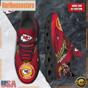NFL Max Soul Shoes, Kansas City Chiefs Clunky Shoes Custom For Fans