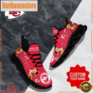 NFL Max Soul Shoes, Kansas City Chiefs Clunky Shoes Custom Name For Fans Christmas
