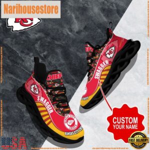 NFL Max Soul Shoes, Kansas City Chiefs Clunky Shoes Sport Custom Name Football