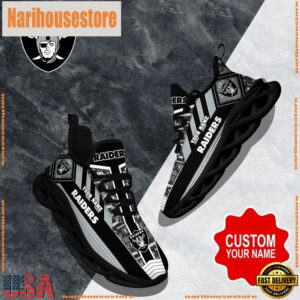 NFL Max Soul Shoes, Las Vegas Raiders Clunky Shoes Logo Custom Name Nfl