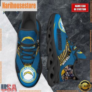 NFL Max Soul Shoes, Los Angeles Chargers Clunky Shoes Custom For Fans