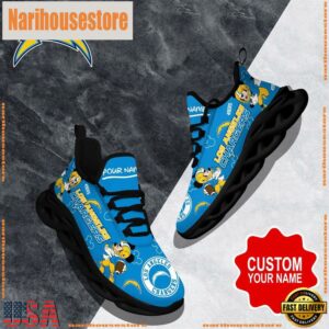 NFL Max Soul Shoes, Los Angeles Chargers Clunky Shoes Custom Name For Fans Christmas