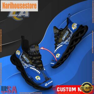 NFL Max Soul Shoes, Los Angeles Rams Clunky Shoes Custom Name