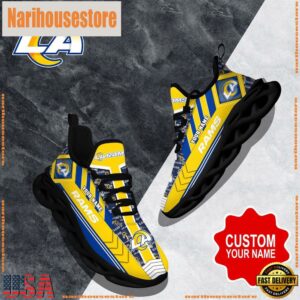NFL Max Soul Shoes, Los Angeles Rams Clunky Shoes Logo Custom Name Nfl