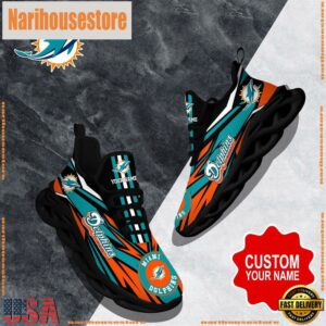 NFL Max Soul Shoes, Miami Dolphins Clunky Shoes Custom Custom Name Football