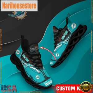 NFL Max Soul Shoes, Miami Dolphins Clunky Shoes Custom Name