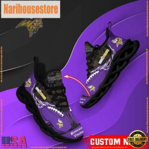NFL Max Soul Shoes, Minnesota Vikings Clunky Shoes Custom Name