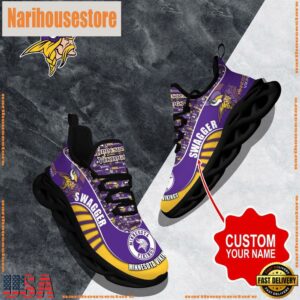 NFL Max Soul Shoes, Minnesota Vikings Clunky Shoes Sport Custom Name Football