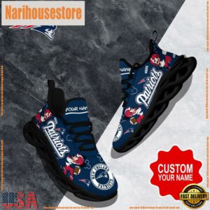 NFL Max Soul Shoes, New England Patriots Clunky Shoes Custom Name For Fans Christmas