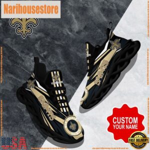 NFL Max Soul Shoes, New Orleans Saints Clunky Shoes Custom Custom Name Football