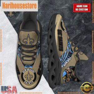 NFL Max Soul Shoes, New Orleans Saints Clunky Shoes Custom For Fans