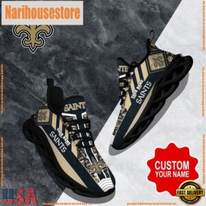 NFL Max Soul Shoes, New Orleans Saints Clunky Shoes Logo Custom Name Nfl