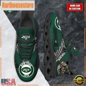 NFL Max Soul Shoes, New York Jets Clunky Shoes Custom For Fans