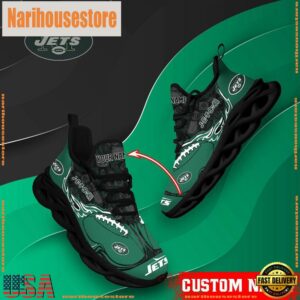 NFL Max Soul Shoes, New York Jets Clunky Shoes Custom Name