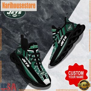 NFL Max Soul Shoes, New York Jets Clunky Shoes Logo Custom Name Nfl