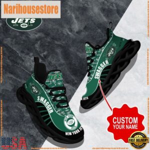 NFL Max Soul Shoes, New York Jets Clunky Shoes Sport Custom Name Football