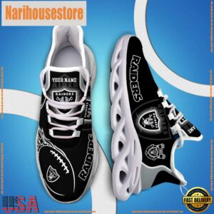 NFL Max Soul Shoes, Nfl Las Vegas Raiders White C Shoes For Fans