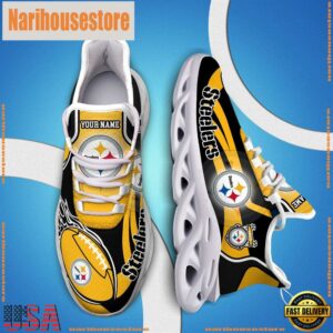 NFL Max Soul Shoes, Nfl Pittsburgh Steelers White C Shoes For Fans