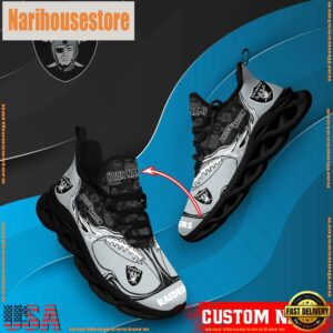 NFL Max Soul Shoes, Oakland Raiders Clunky Shoes Custom Name
