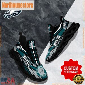 NFL Max Soul Shoes, Philadelphia Eagles Clunky Shoes Custom Custom Name Football