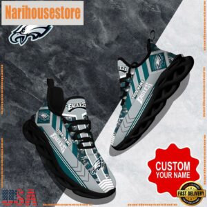 NFL Max Soul Shoes, Philadelphia Eagles Clunky Shoes Logo Custom Name Nfl