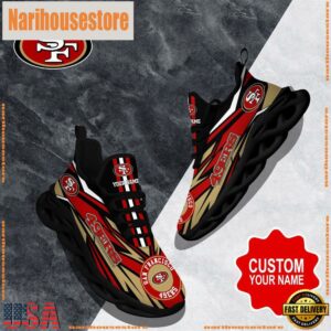 NFL Max Soul Shoes, San Francisco 49ers Clunky Shoes Custom Custom Name Football