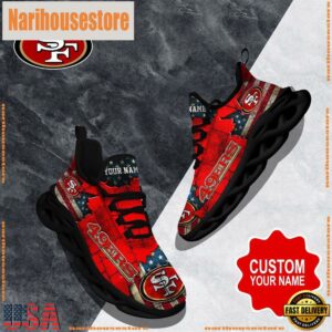 NFL Max Soul Shoes, San Francisco 49ers Clunky Shoes Custom Gift Women And Men