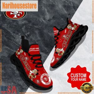 NFL Max Soul Shoes, San Francisco 49ers Clunky Shoes Custom Name For Fans Christmas