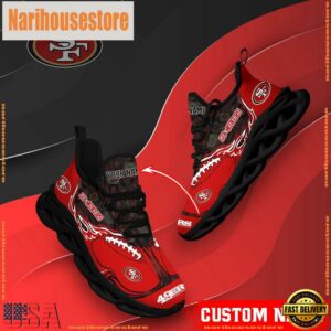 NFL Max Soul Shoes, San Francisco 49ers Clunky Shoes Custom Name