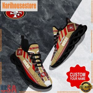 NFL Max Soul Shoes, San Francisco 49ers Clunky Shoes Logo Custom Name Nfl