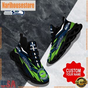 NFL Max Soul Shoes, Seattle Seahawks Clunky Shoes Custom Custom Name Football