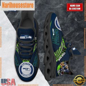 NFL Max Soul Shoes, Seattle Seahawks Clunky Shoes Custom For Fans