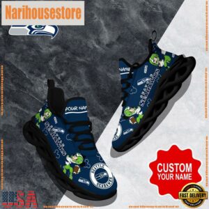 NFL Max Soul Shoes, Seattle Seahawks Clunky Shoes Custom Name For Fans Christmas