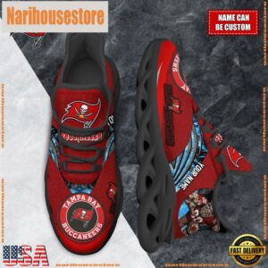 NFL Max Soul Shoes, Tampa Bay Buccaneers Clunky Shoes Custom For Fans