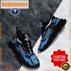 NFL Max Soul Shoes, Tennessee Titans Clunky Shoes Custom Custom Name Football