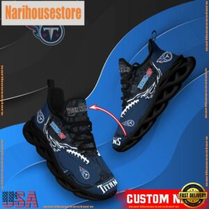NFL Max Soul Shoes, Tennessee Titans Clunky Shoes Custom Name