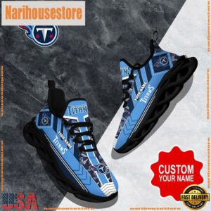 NFL Max Soul Shoes, Tennessee Titans Clunky Shoes Logo Custom Name Nfl