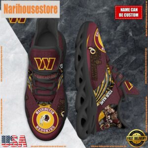 NFL Max Soul Shoes, Washington Commanders Clunky Shoes Custom For Fans