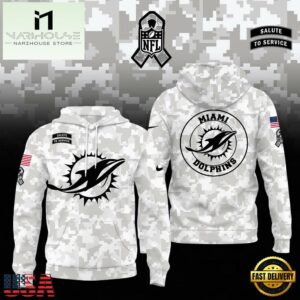 NFL Miami Dolphins Camo 2024 Salute to Service Hoodie