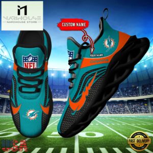NFL Miami Dolphins Football Team New Design Max Soul Shoes Sneaker