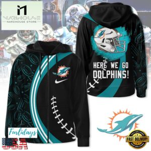 NFL Miami Dolphins Here We Go Zip Hoodie