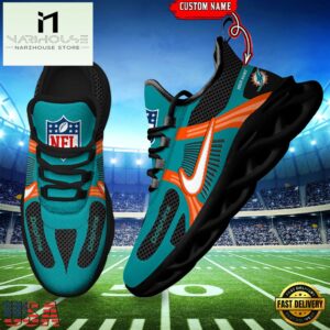 NFL Miami Dolphins Logo Football Team New Season Max Soul Shoes