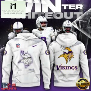 NFL Minnesota Vikings A Winter Limited Edition Whiteout Hoodie