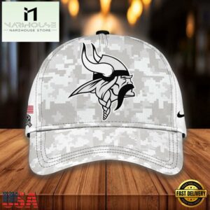 NFL Minnesota Vikings Camo 2024 Salute to Service Baseball Cap