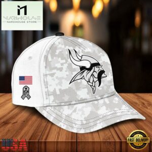 NFL Minnesota Vikings Camo 2024 Salute to Service Baseball Cap