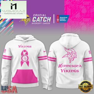 NFL Minnesota Vikings Crucal Catch Intercept Cancer Pink Hoodie