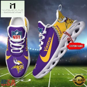 NFL Minnesota Vikings Football Team Design Max Soul Shoes, Football New Sneaker Shoes