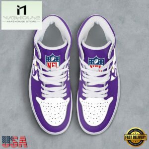 NFL Minnesota Vikings Grunge Style Custom Air Jordan 1 Shoes